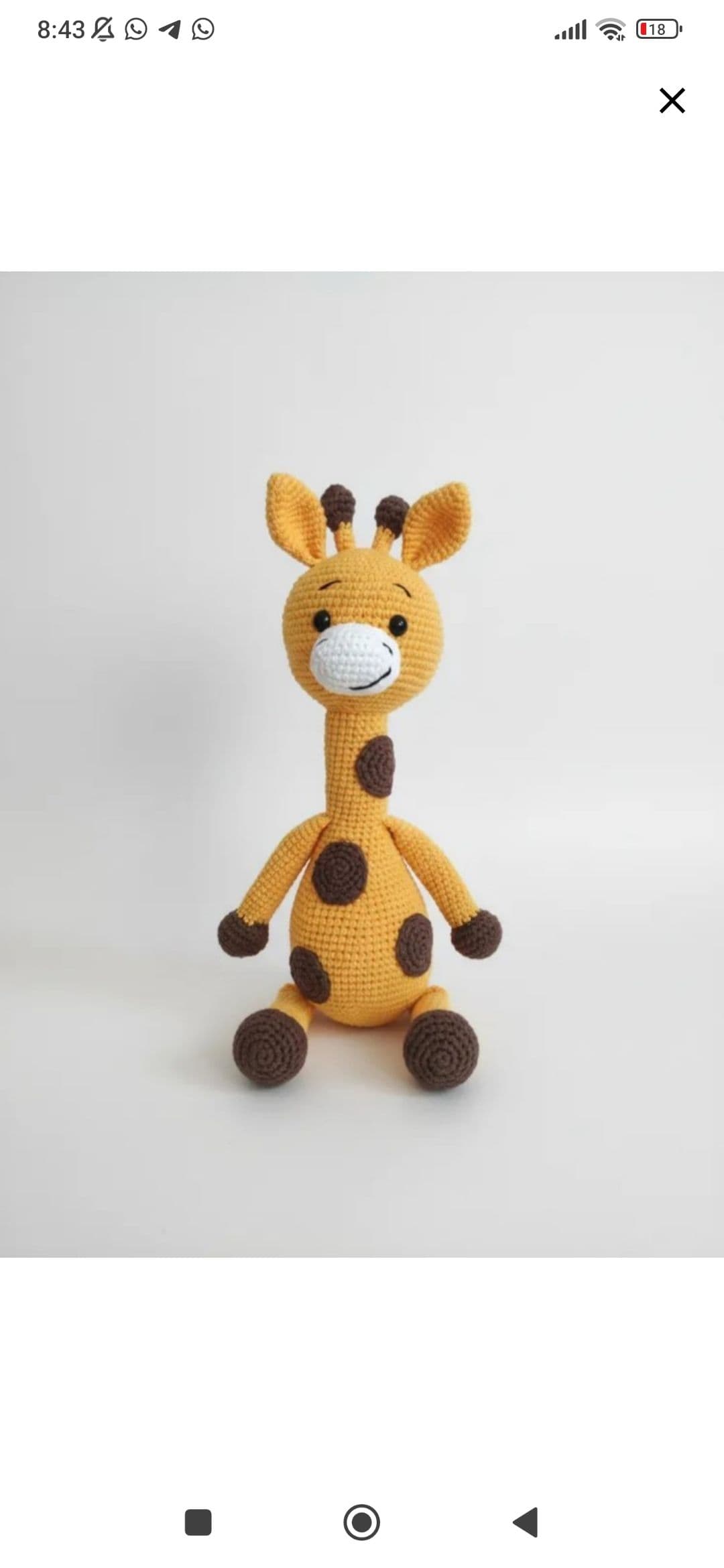 Amigurumi Oyuncak Zürafa Bebek Hediyesi thumbnail 1