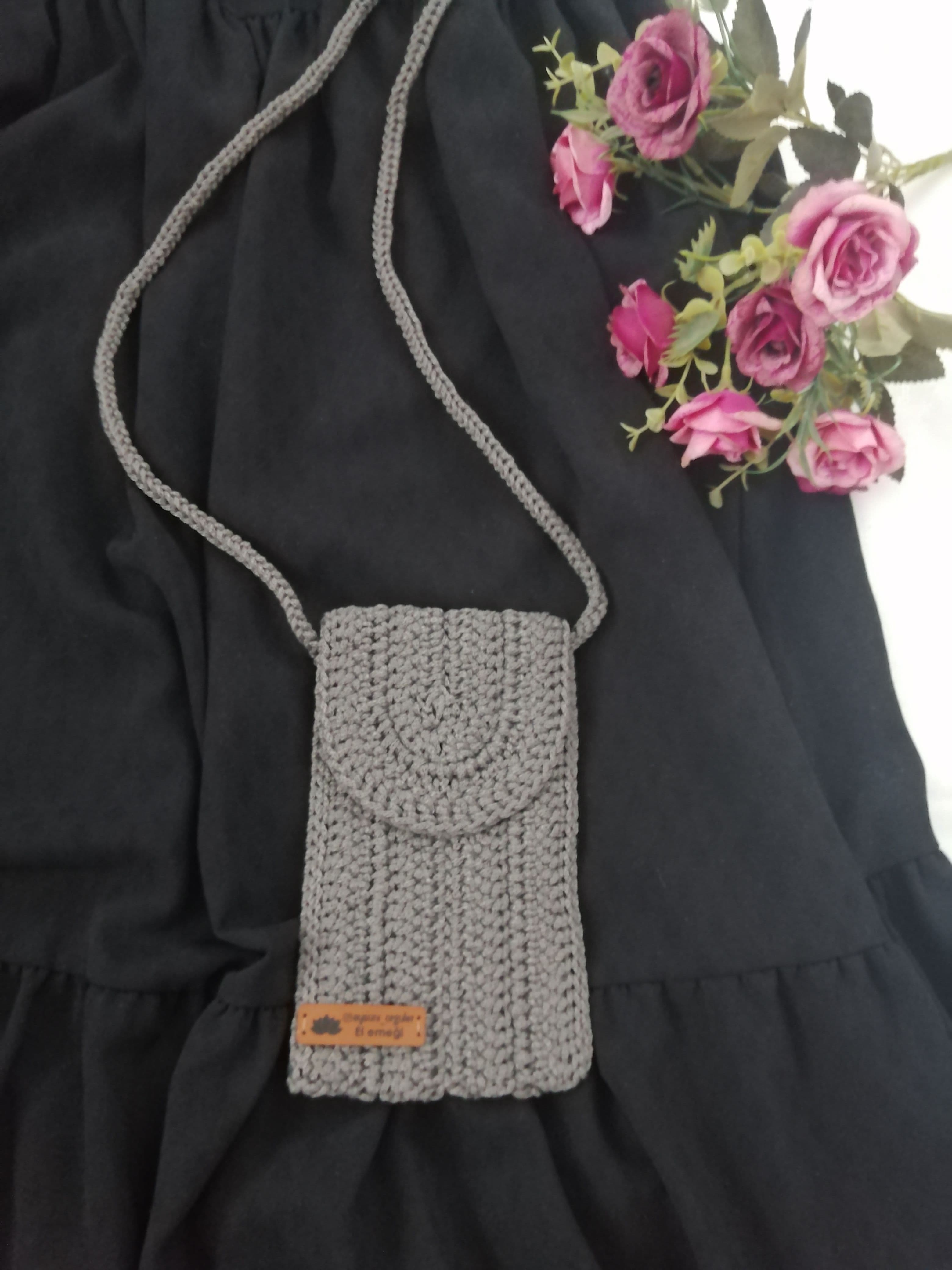Örgü Ttelefon Çantası 