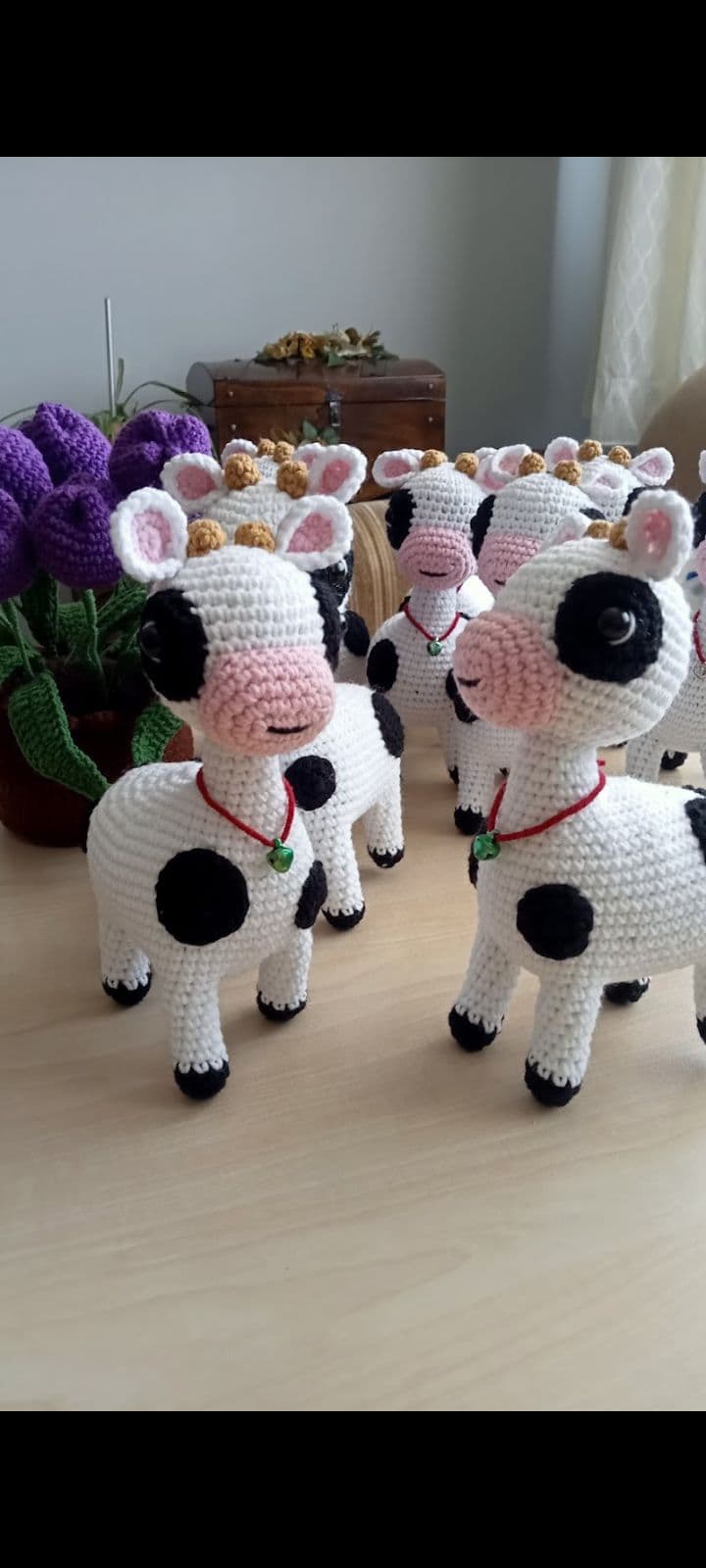 El Örgüsü İnek Buzağı Amigurumi İnek Örgü Buzağı Amigurumi Oyuncak