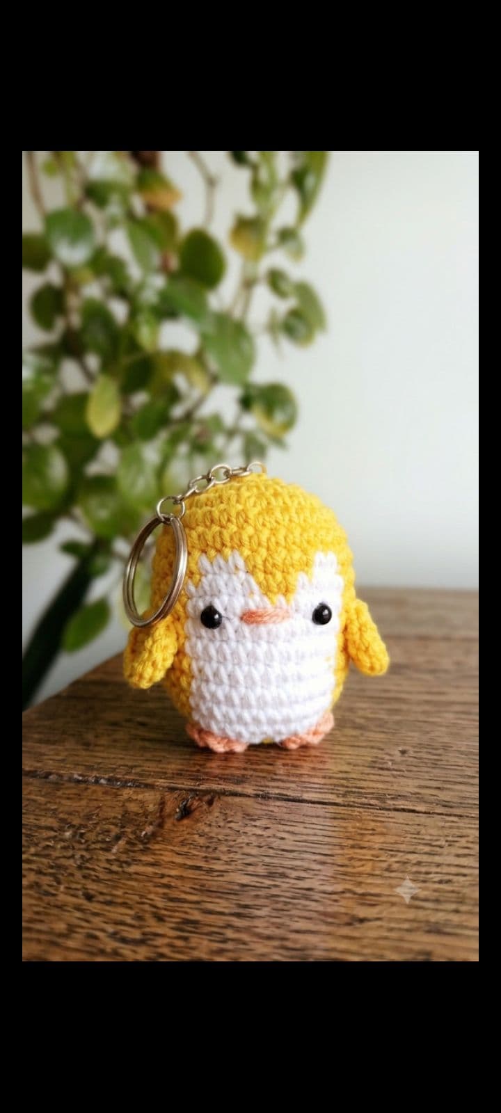 Örgü Amigurumi Penguen Anahtarlık Çanta Süsü Hediyelik Çanta Aksesuarı Sarı 