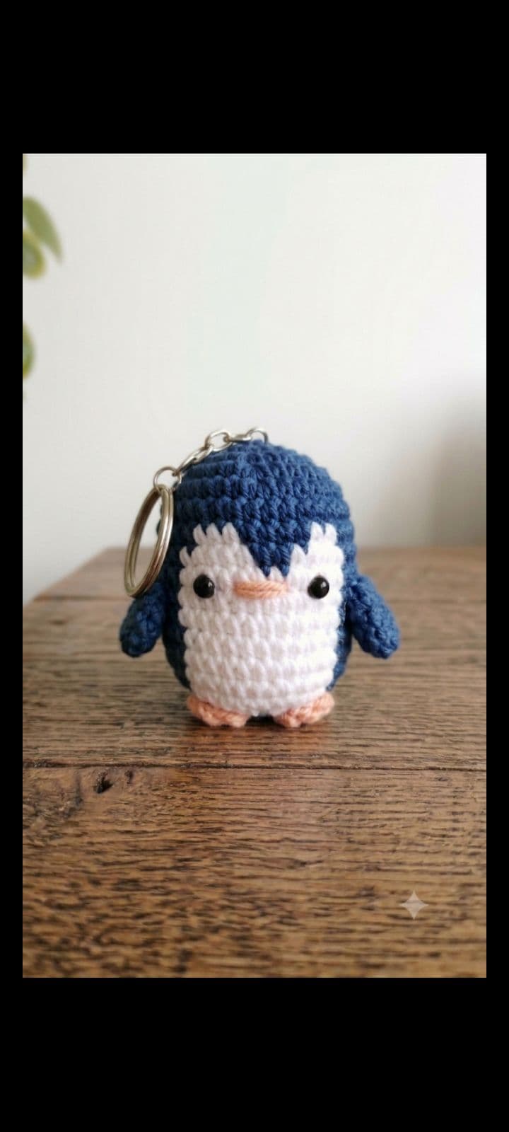 Örgü Amigurumi Penguen Anahtarlık Çanta Süsü Hediyelik Çanta Aksesuarı Mavi 